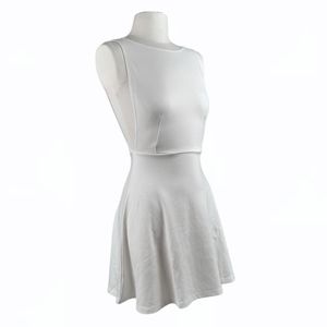 AMERICAN APPAREL off white skater dress XS